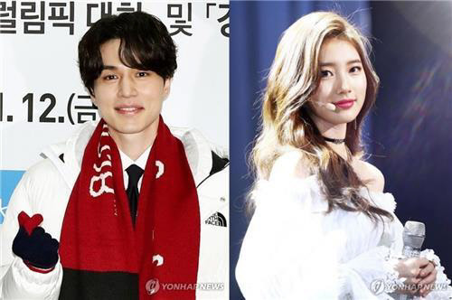 이동욱(왼쪽)과 수지. 사진=연합뉴스